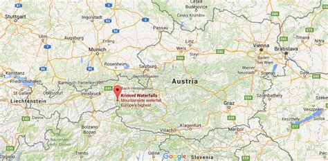 Where Is Krimml Waterfalls On Map Austria