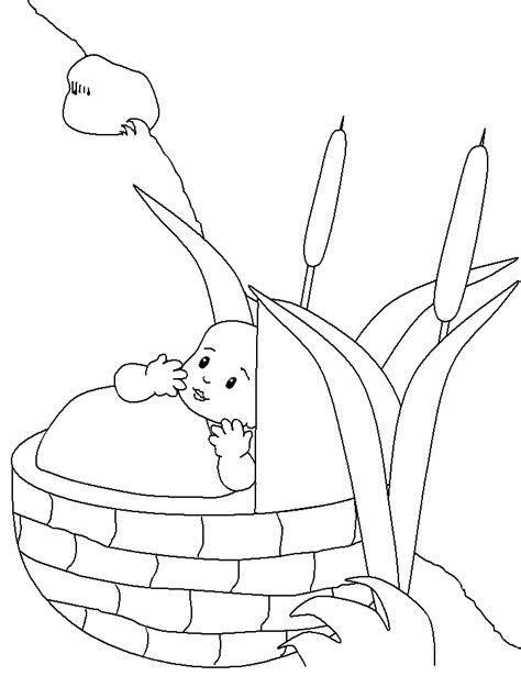 Baby Moses Coloring Pages  Coloring Home