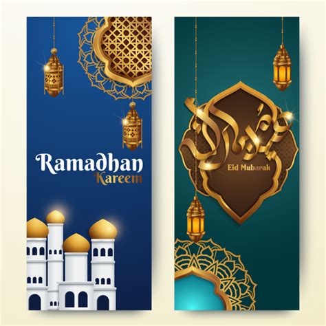 Vertical Banner Ramadan Festival Vector Template 03 Free Download