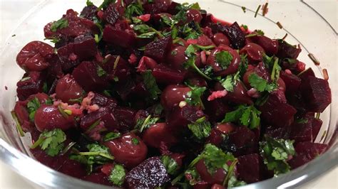 Çuğundur Salatı Vişnəli Salad Beetroot Salad With Cherry Youtube