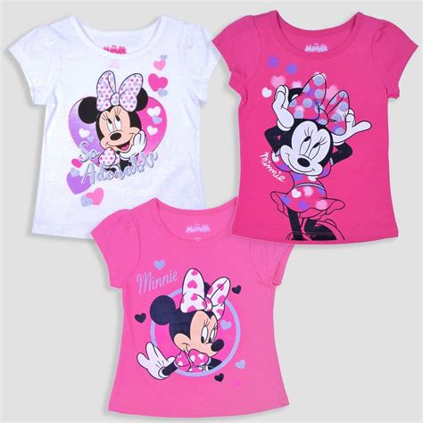 Girls T Shirts And Tops 2 16 Years Girls Kids Official Disney Minnie