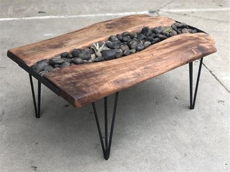 Like this post follow us on facebook & instagram tag 2 friends also do not miss out. Walnut coffee table with River Rock garden | Etsy | Walnut ...