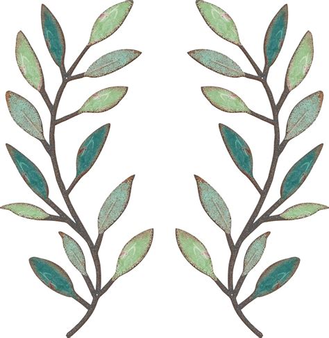 Amazon Com Zhengmy Pieces Metal Tree Leaf Wall Decor Vine Olive