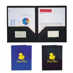 Add media slits free of charge for storing promotional items such as business cards, brochures, or optical discs. Custom Printed Transparent 2 Pocket Folder with Business ...