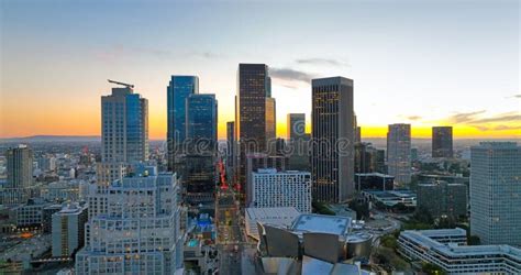 Los Angeles Panoramic City Los Angeles Downtown Skyline La Background