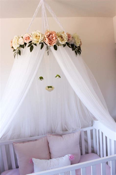 Find the right ideas at www.circu.net. Crib canopy Floral crib canopy Crib mobile Floral crib ...