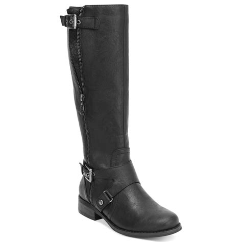G By Guess G By Guess Womens Shoes Hertlez Tall Shaft Wide Calf Boots In Black Brown Lyst