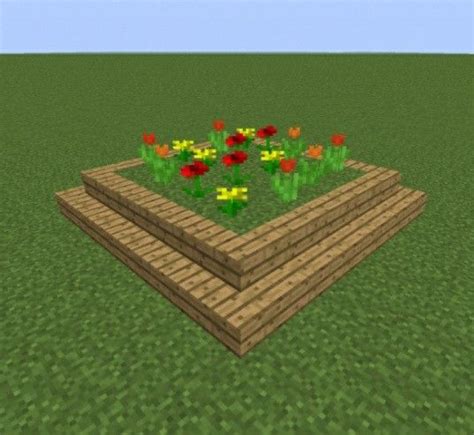Minecraft Flower Bed Minecraft Flowers Outdoor Decor