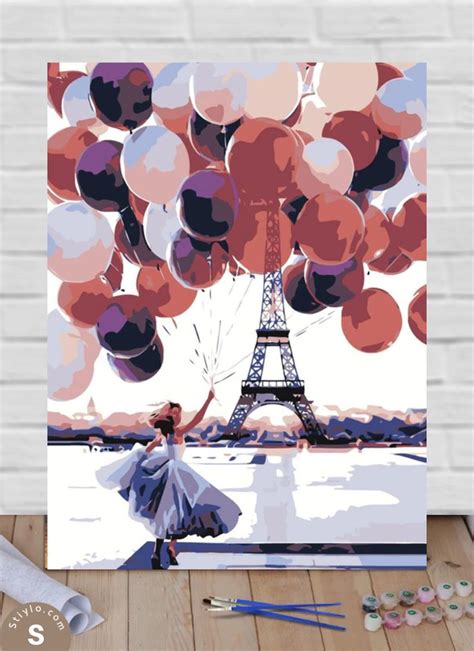 Hidden Eiffel Tower Paint By Number Kit Eiffel Tower Painting
