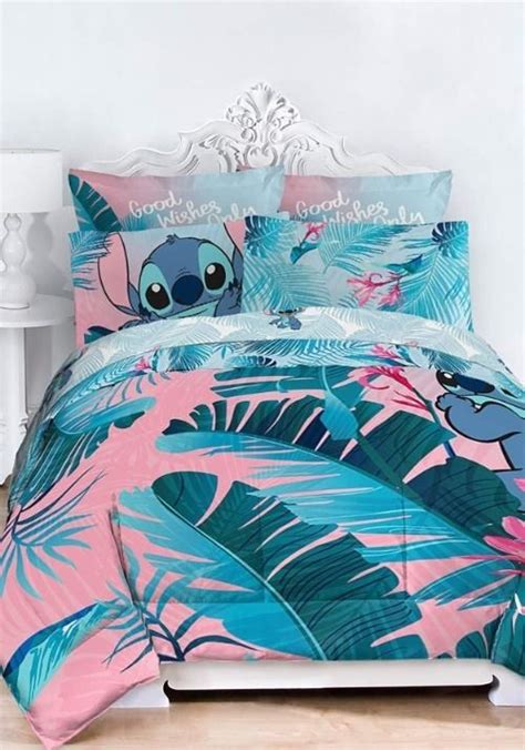 Disneys Lilo And Stitch Floral Fun Full Bed Set In 2021 Lilo And