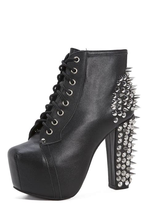 jeffrey campbell shoes spike vault in black silver jeffrey campbell shoes heels club high heels