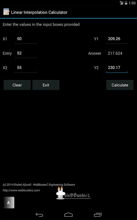 Linear interpolation definition and formula Interpolation Calculator - Android Apps on Google Play