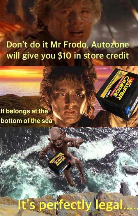 Lord Of The Rings Throwing Car Batteries Into The Ocean Know Your Meme