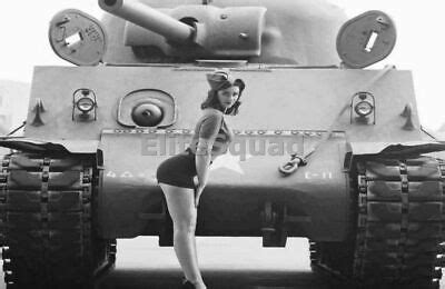 WW2 Picture Photo M2A4 Sherman Tank Pinup 836 EBay