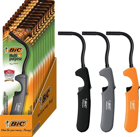Buy Bic Multi Purpose Flex Wand Lighter Assorted Handle Colors 10