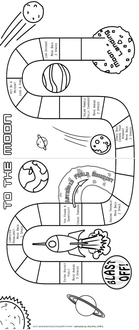 Print a board game template you should already have an idea about the rules of your game. Printable Board Game | Solar system worksheets, Super ...