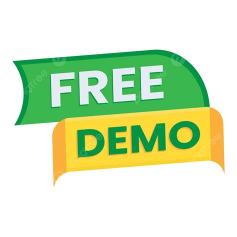 Free Demo Banner Vector Free Demo Free Demo Logo Free Demo Button