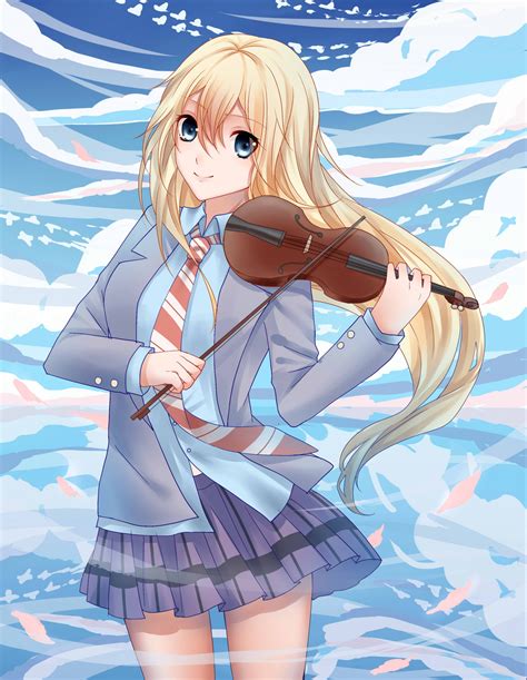 Fond D Cran Illustration Blond Cheveux Longs Anime Filles Anime Yeux Bleus Dessin Anim
