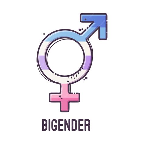 Premium Vector Gender Symbol Bigender Signs Of Sexual Orientation Vector
