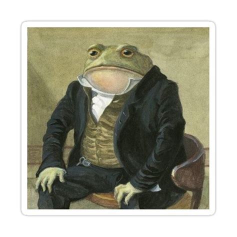Gentleman Frog Portrait Sticker For Sale By Whatserendipity Frog