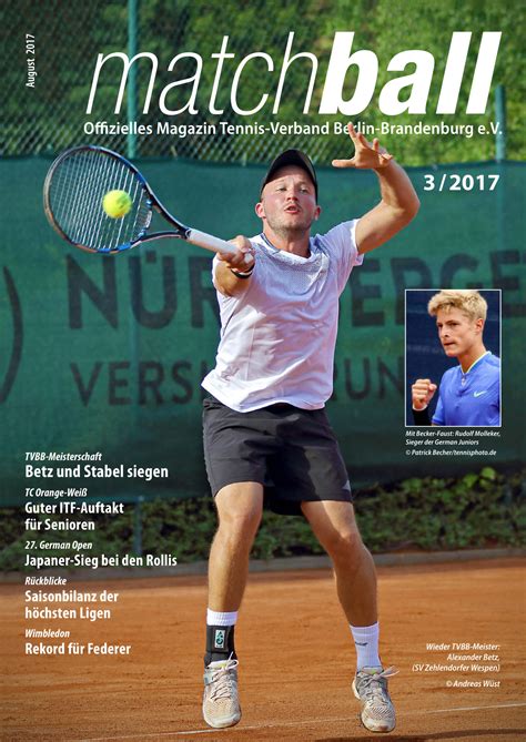 This menu's updates are based on your activity. Matchball - Tennis-Verband Berlin-Brandenburg e.V.