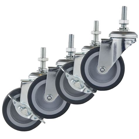 Houseables Caster Wheels Casters Set Of 4 3 Inch Screw Diameter 3