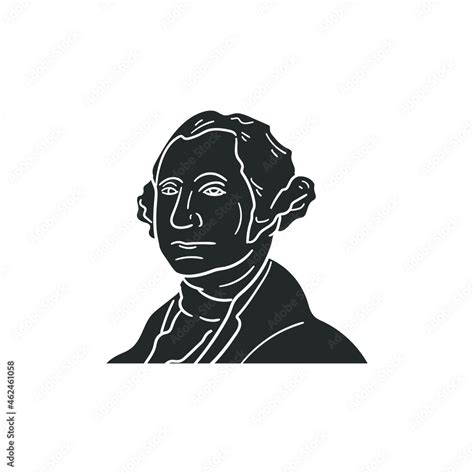 George Washington Icon Silhouette Illustration American President