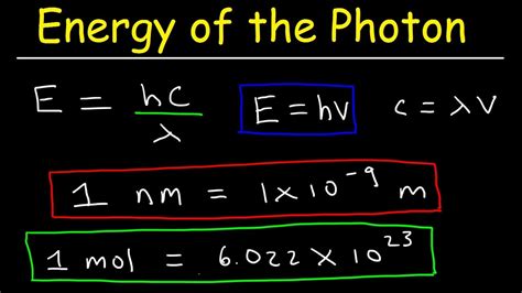 Calculate period of one cycle. How To Calculate The Energy of a Photon Given Frequency ...