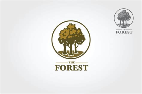 The Forest Vector Logo Illustration Forest Logo Template Is Stylish