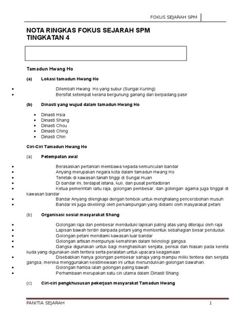 Sejarah Tingkatan 4 Nota Ringkas / SEJARAH SPM NOTA PADAT  SEJARAH