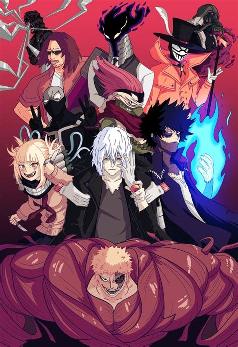 League Of Villains My Hero Academia Anime Art Poster Wall Etsy