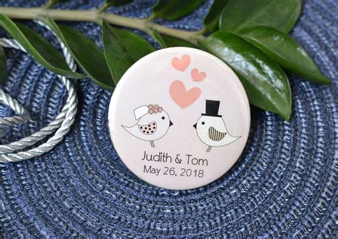 Personalized Magnets Magnet Wedding Favors Round Magnets Etsy