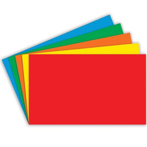 Index Cards Blank Assorted Colors