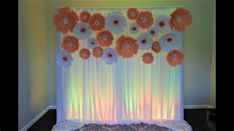 3d large paper flowers decorations for wall, wedding wall, baby shower party decor, nursery decor, bridal shower, flower backdrop, home decor set 7 pcs (coral, mint, white) 5.0 out of 5 stars 3 $40.97 $ 40. Paper Flower Backdrop DIY Bridal Shower - YouTube