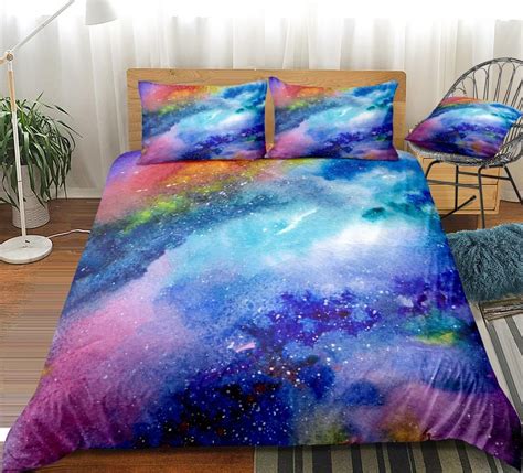Colorful Galaxy Bedding Set Galaxy Bedding Bedding Set Comforter Sets
