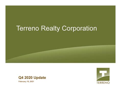 Terreno Realty Corporation 2020 Q4 Results Earnings Call