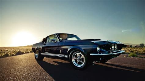 Blue Muscle Coupe Muscle Cars Car Shelby Gt500 Hd Wallpaper