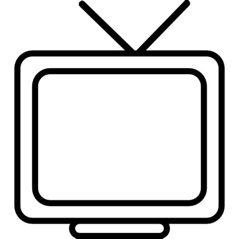 Tv Monitor Outline Free Technology Icons