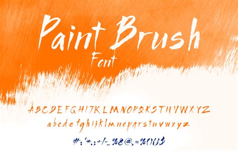 Paint Brush Font By Owpictures · Creative Fabrica