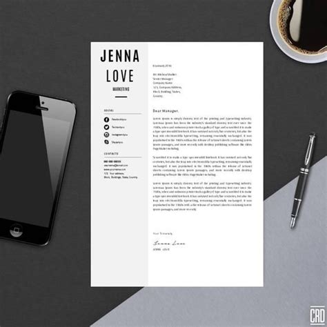 This is an accessible template. Resume Template with Cover Letter CV Template MS Word ...