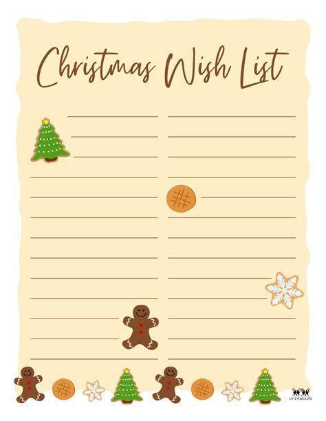 Printable Christmas Lists FREE Printables Printabulls