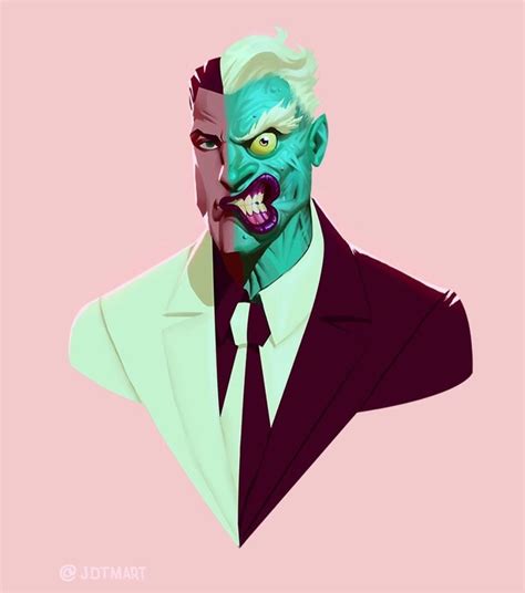 Two Face By Johnny Morrow Two Face Batman Two Faces Dc Comics Art