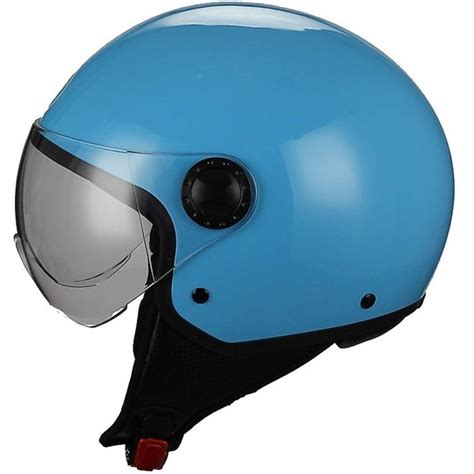 Demi Jet Motorcycle Helmet Domed Visor Bhr 801 Blue For Sale Online