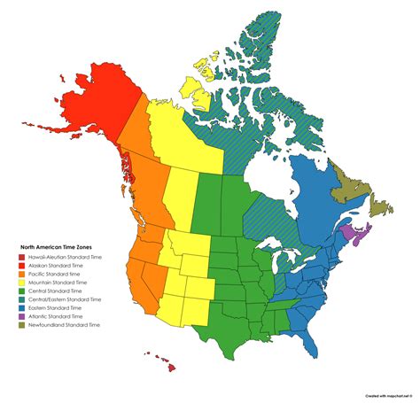 North American Time Zones Maps On The Web