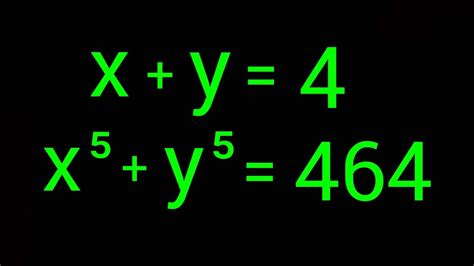 A Nice Math Olympiad Algebra Problem How To Solve For X And Y In This