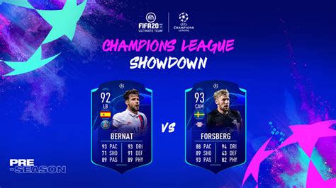 Fifa 21 ha lanzado una nueva carta especial inspirada en la uefa champions league y que tiene como protagonista al centrocampista sueco emil forsberg, jugador del rb leipzig alemán y que. FIFA 20: UCL Showdown - Bernat vs Forsberg ...
