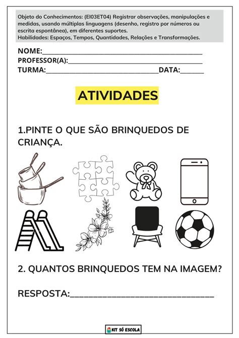 Atividades Dia Das Criancas Maternal