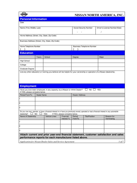 auto job application form   templates   word excel