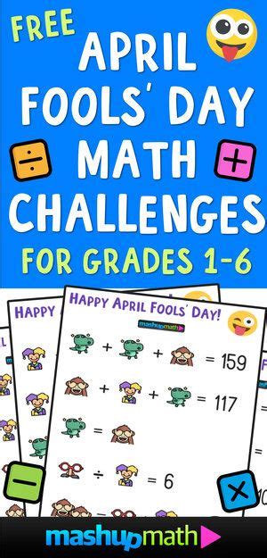April Fools Day Math Puzzle For Grades 1 6 — Mashup Math Math