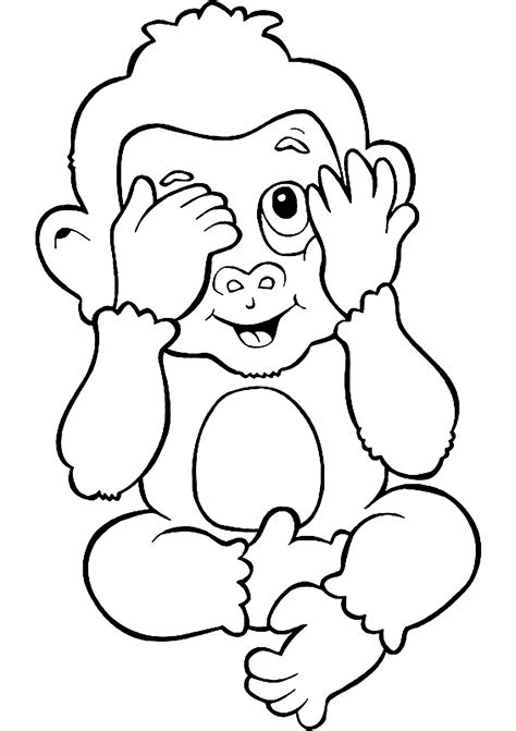 Download Monkeys to download - Monkeys Kids Coloring Pages
